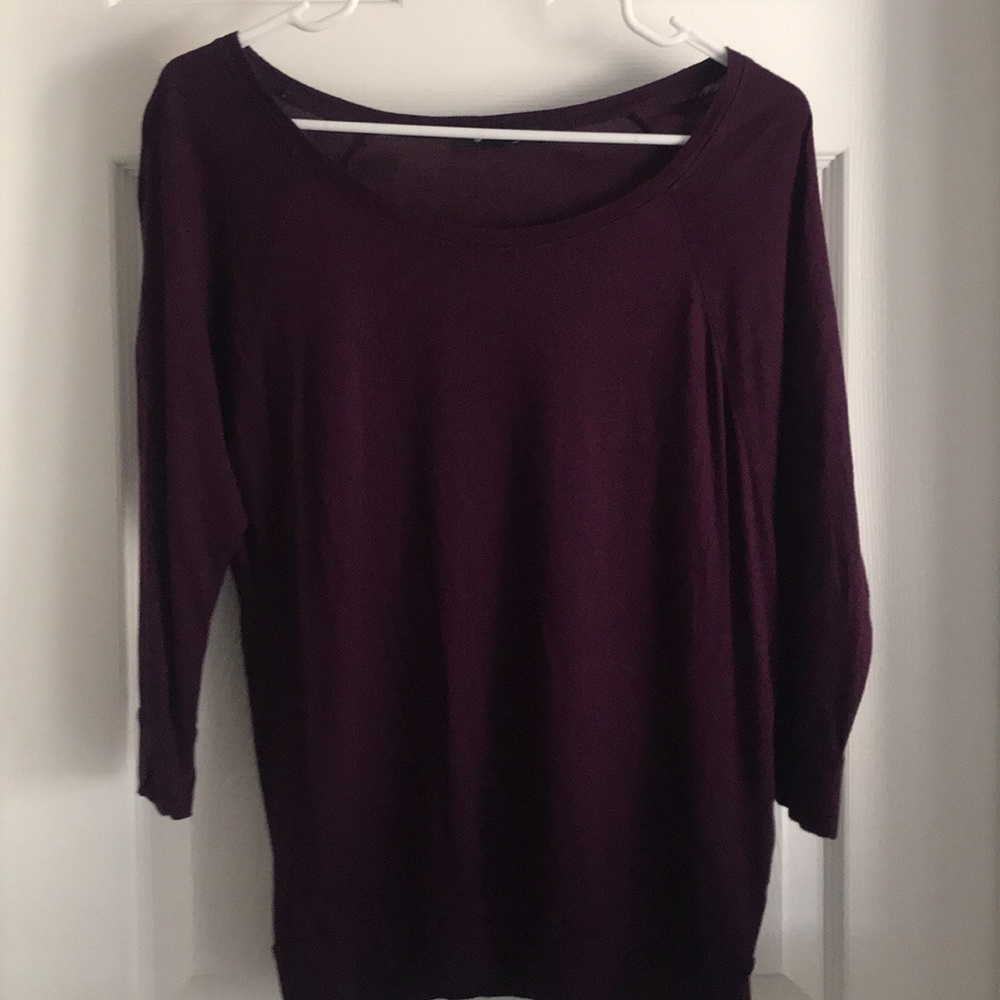 Dark purple half sleeve top